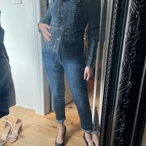 Vintage Reitmans Constrast safari style jean jacket!